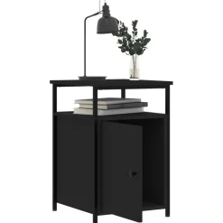 vidaXL Nachtkastjes 2 st 40x42x60 cm bewerkt hout zwart