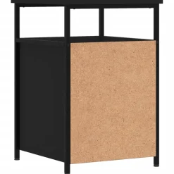 vidaXL Nachtkastjes 2 st 40x42x60 cm bewerkt hout zwart
