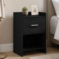 vidaXL Nachtkastjes Zwart eiken 40 x 30 x 60 cm Bewerkt hout