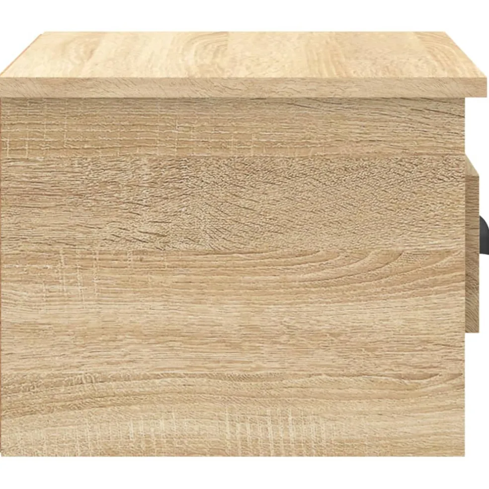 vidaXL Nachtkastje wandgemonteerd 41,5x36x28 cm sonoma eikenkleurig