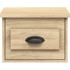 vidaXL Nachtkastje wandgemonteerd 41,5x36x28 cm sonoma eikenkleurig