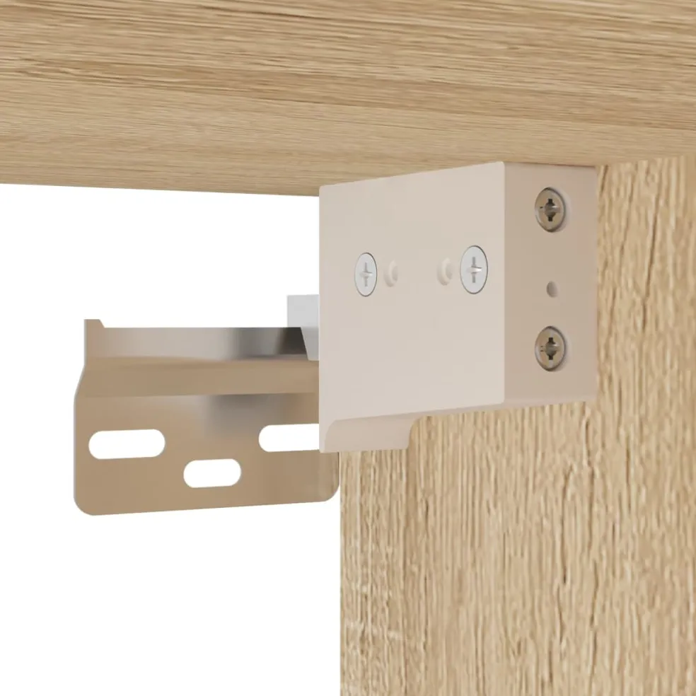 vidaXL Nachtkastje wandgemonteerd 41,5x36x28 cm sonoma eikenkleurig