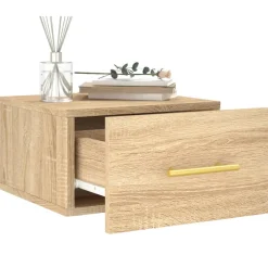vidaXL Nachtkastje wandgemonteerd 35x35x20 cm sonoma eikenkleurig