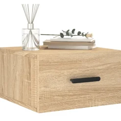vidaXL Nachtkastje wandgemonteerd 35x35x20 cm sonoma eikenkleurig