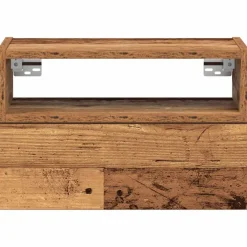 vidaXL Nachtkastje wandgemonteerd 45x26x28,5 cm oud houtkleurig
