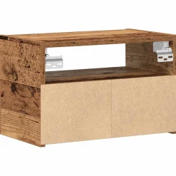 vidaXL Nachtkastje wandgemonteerd 45x26x28,5 cm oud houtkleurig