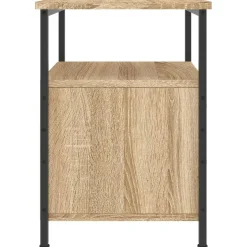 vidaXL Nachtkastje 34x35,5x50 cm bewerkt hout sonoma eikenkleurig