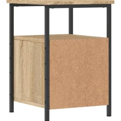 vidaXL Nachtkastje 34x35,5x50 cm bewerkt hout sonoma eikenkleurig