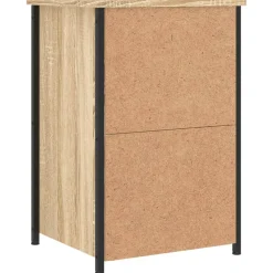 vidaXL Nachtkastje 40x36x60 cm bewerkt hout sonoma eikenkleurig
