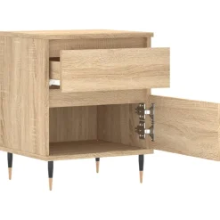 vidaXL Nachtkastje 40x35x50 cm bewerkt hout sonoma eikenkleurig