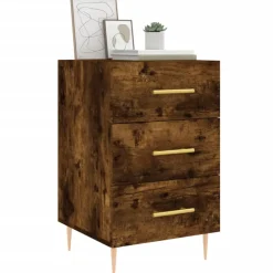 vidaXL Nachtkastje 46,5x29x61 cm bewerkt hout wit