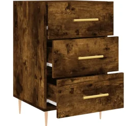 vidaXL Nachtkastje 46,5x29x61 cm bewerkt hout wit