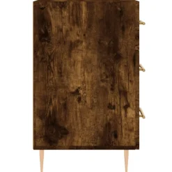 vidaXL Nachtkastje 46,5x29x61 cm bewerkt hout wit