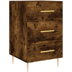 vidaXL Nachtkastje 46,5x29x61 cm bewerkt hout wit