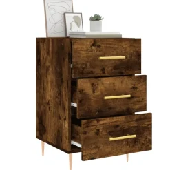 vidaXL Nachtkastje 46,5x29x61 cm bewerkt hout wit