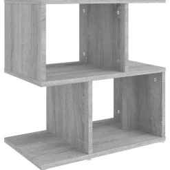 vidaXL Nachtkastje 50x30x51,5 cm bewerkt hout grijs sonoma eikenkleur