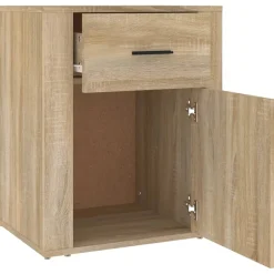 vidaXL Nachtkastje 50x36x60 cm bewerkt hout sonoma eikenkleurig