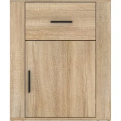 vidaXL Nachtkastje 50x36x60 cm bewerkt hout sonoma eikenkleurig