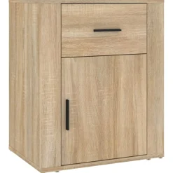 vidaXL Nachtkastje 50x36x60 cm bewerkt hout sonoma eikenkleurig