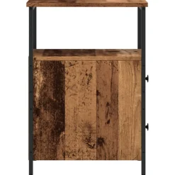 vidaXL Nachtkastje 34x35,5x50 cm bewerkt hout oud houtkleurig