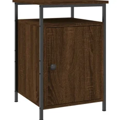 vidaXL Nachtkastje 40x30x40 cm bewerkt hout bruin eikenkleur