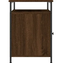 vidaXL Nachtkastje 40x30x40 cm bewerkt hout bruin eikenkleur