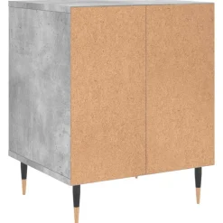 vidaXL Nachtkastje 40x35x50 cm bewerkt hout betongrijs