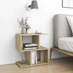 vidaXL Nachtkastje 50x30x51,5 cm bewerkt hout sonoma eikenkleurig
