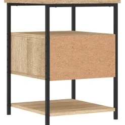 vidaXL Nachtkastje 40x42x56 cm bewerkt hout sonoma eikenkleurig