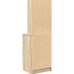 vidaXL Nachtkastje 39x35x125 cm bewerkt hout sonoma eikenkleurig