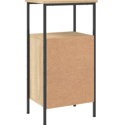 vidaXL Nachtkastje 41x31x80 cm bewerkt hout sonoma eikenkleurig