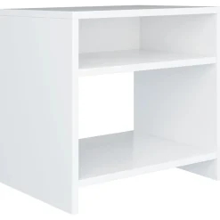 vidaXL Nachtkastje 40x30x40 cm bewerkt hout wit