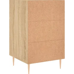 vidaXL Nachtkastje 40x40x66 cm bewerkt hout sonoma eikenkleurig
