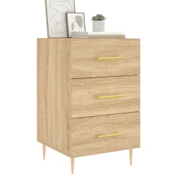 vidaXL Nachtkastje 40x40x66 cm bewerkt hout sonoma eikenkleurig