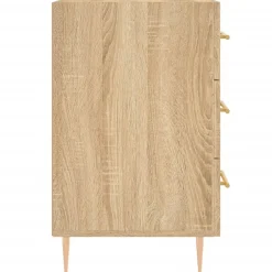 vidaXL Nachtkastje 40x40x66 cm bewerkt hout sonoma eikenkleurig