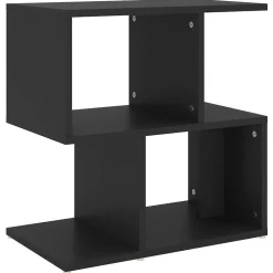 vidaXL Nachtkastje 50x30x51,5 cm bewerkt hout zwart