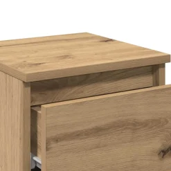 vidaXL Nachtkastje 45x35x52 cm bewerkt hout zwart
