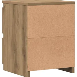 vidaXL Nachtkastje 30x30x40 cm bewerkt hout artisanaal eikenkleurig
