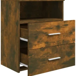 vidaXL Nachtkastje 50x32x60 cm gerookt eikenkleurig
