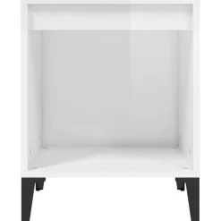 vidaXL Nachtkastje 40x35x50 cm hoogglans wit