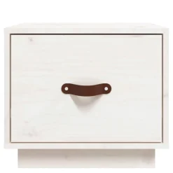 vidaXL Nachtkastje 40x34x35 cm massief grenenhout wit