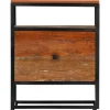 vidaXL Nachtkastje 40x30x50 cm massief gerecycled hout en staal