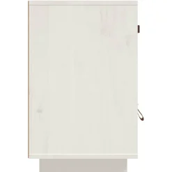 vidaXL Nachtkastje 40x34x55 cm massief grenenhout wit