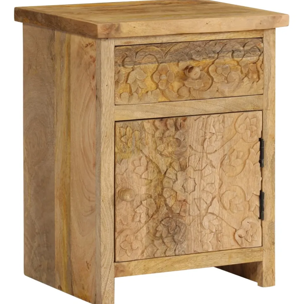 vidaXL Nachtkastje 40x30x50 cm massief mangohout