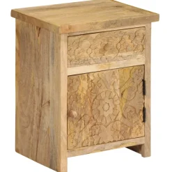 vidaXL Nachtkastje 40x30x50 cm massief mangohout