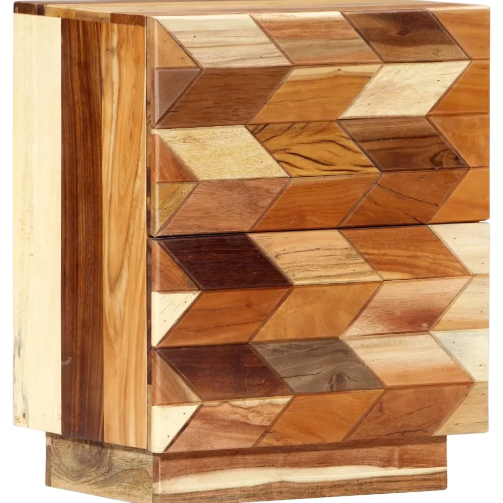 vidaXL Nachtkastje 40x30x50 cm massief gerecycled hout