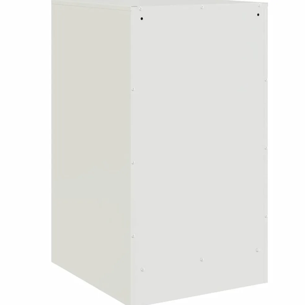 vidaXL Nachtkastje 34,5x39x62 cm staal wit