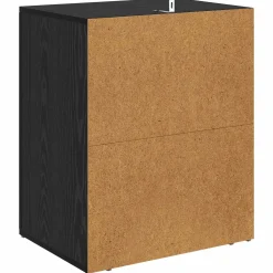 vidaXL Nachtkastje Zwart Eiken 35 x 50 x 60 cm Bewerkt hout