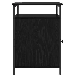 vidaXL Nachtkastje Zwart Eiken 40 x 42 x 60cm Bewerkt hout