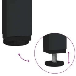 vidaXL Nachtkastje Zwart Eiken 40 x 42 x 60cm Bewerkt hout